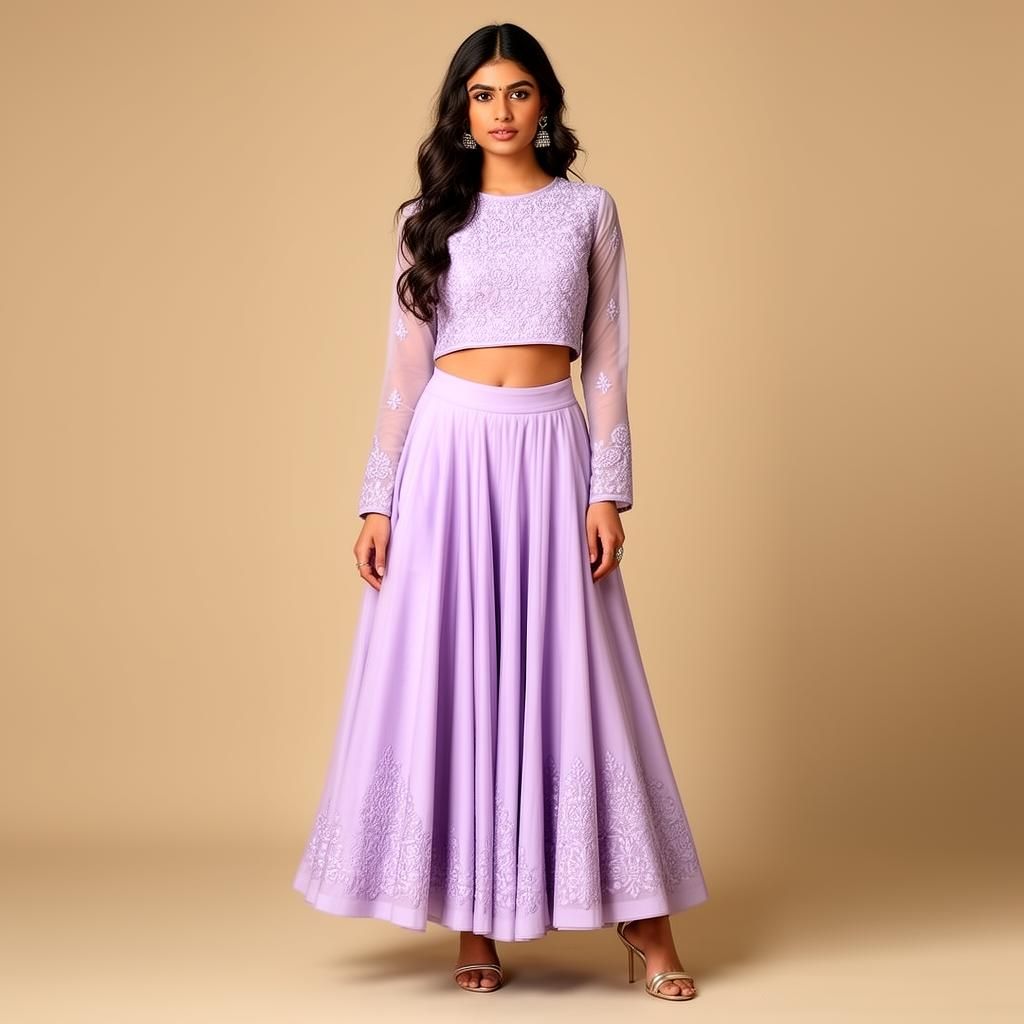 Lavender Sharara Set