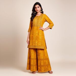 Block Print Palazzo Set